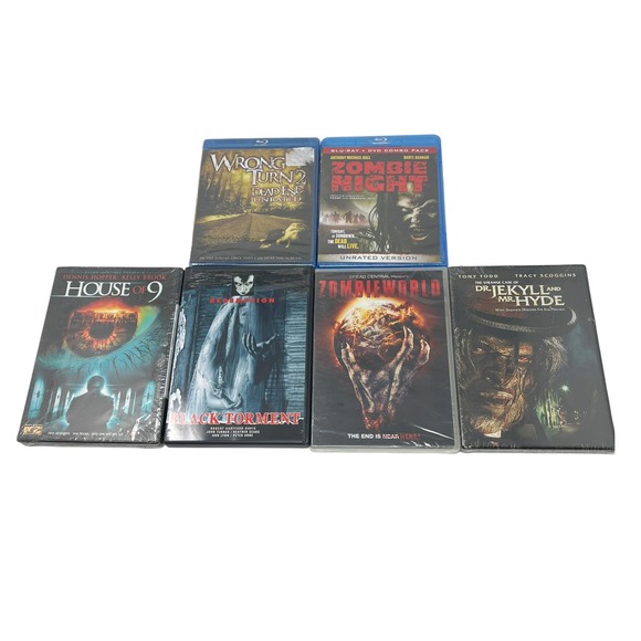 Horror Movie Lot of 5 NEW DVD/ Blu Ray. Wrong Turn 2. House of 9. Zombie Night + - Picture 2 of 8